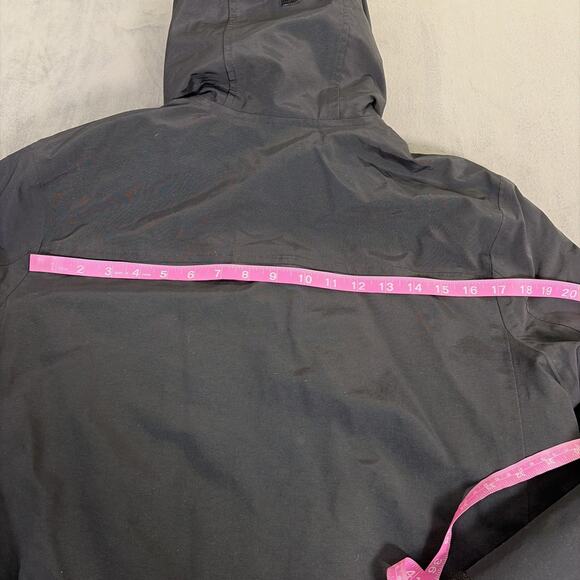 Lands End Waterproof Windproof Hooded Squall Jacket Sz Lg 14-16 Anti-Static BLK - Picture 15 of 16